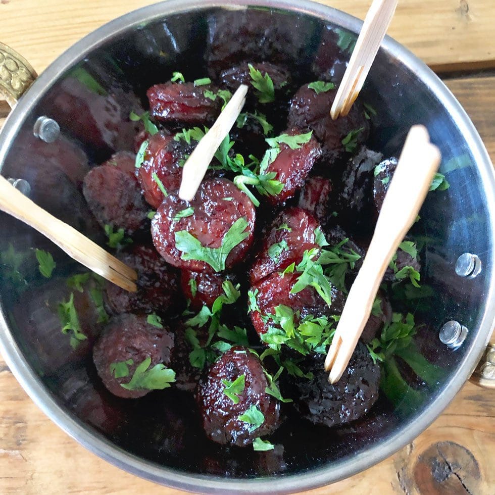 Chorizo in red wine