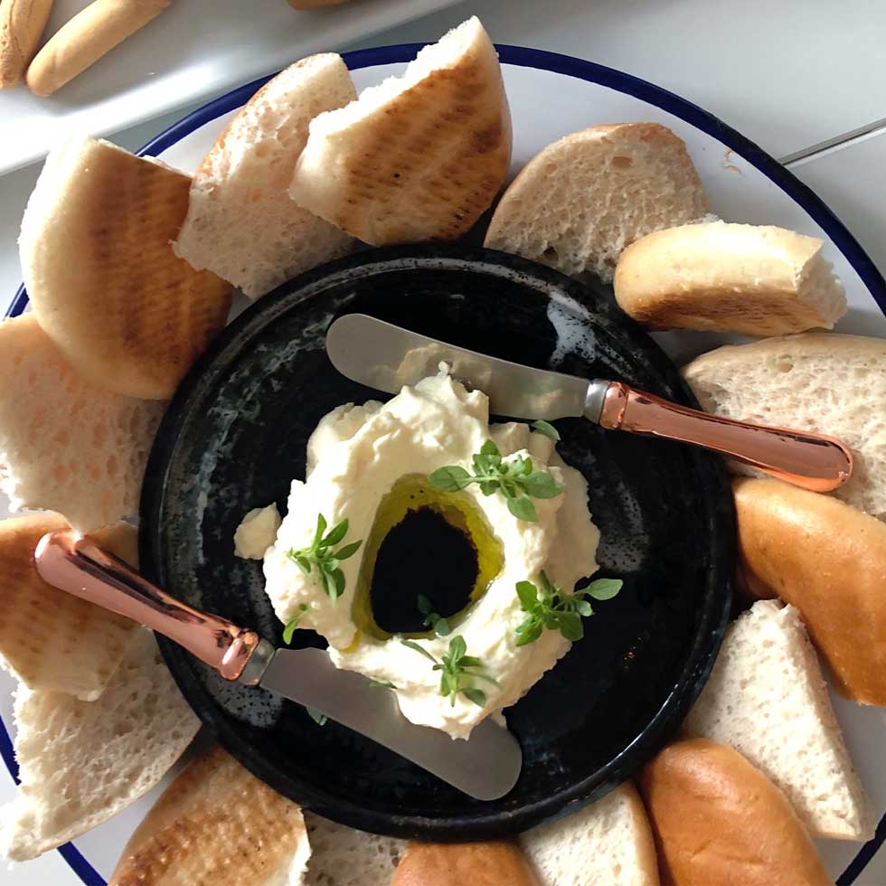 Homemade ricotta cheese