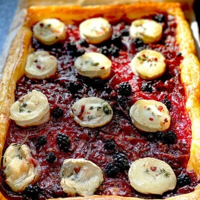 Onion and goat cheese tart