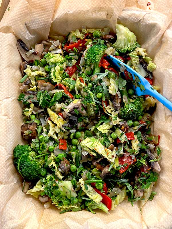 Assemble the mixed vegetables