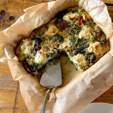 Baked vegetable and herb frittata
