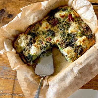 Baked vegetable and herb frittata