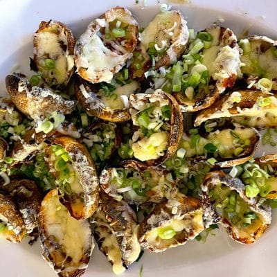 Stuffed potato skins