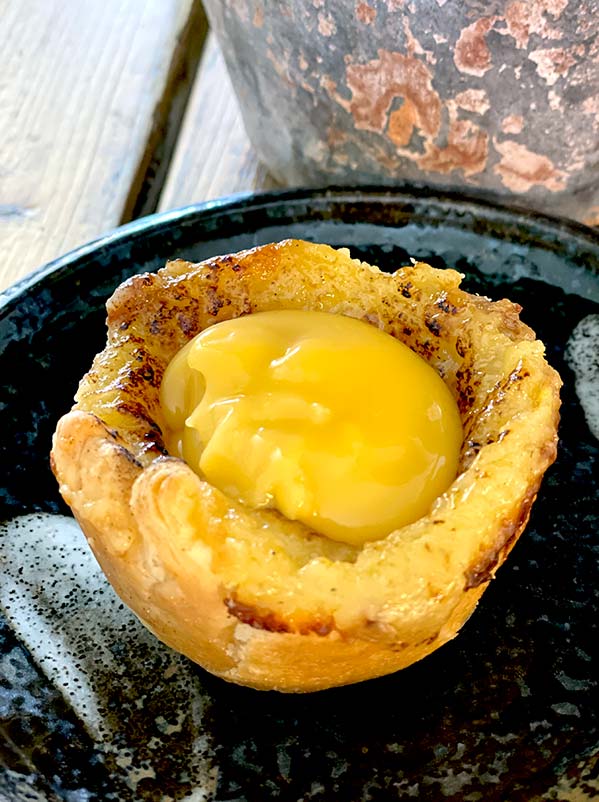 Cardamom custard tart