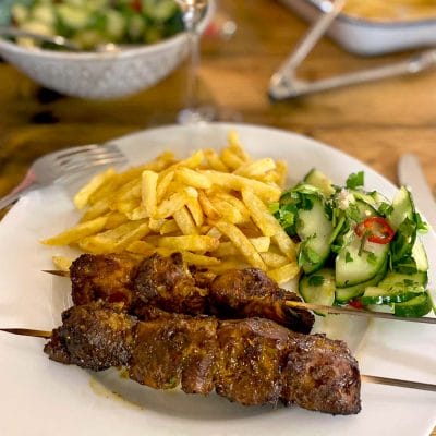 Chicken satay skewers