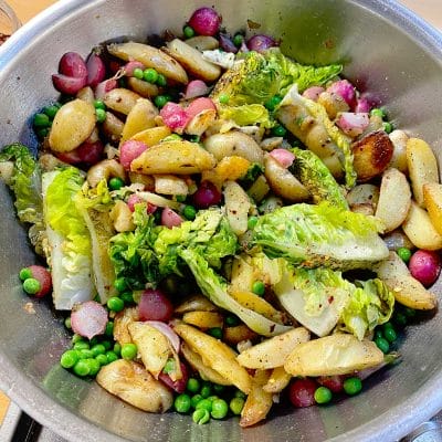 Sautéed spring vegetables