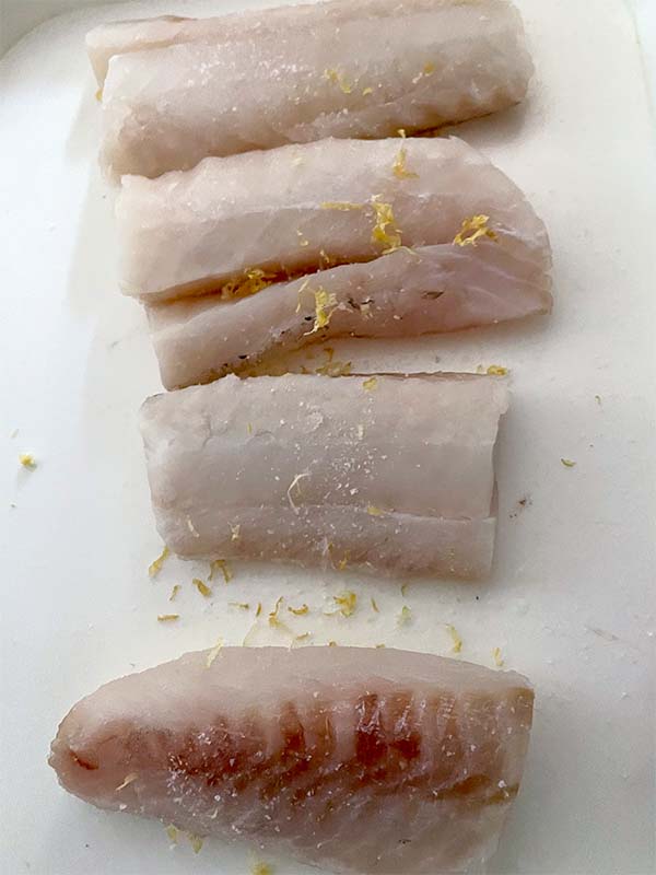 Cod prepared for chorizo bake