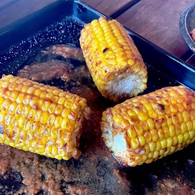 Sweetcorn with a miso glaze