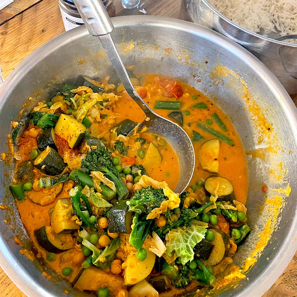Courgette curry