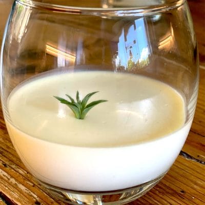 Lemon verbena panna cotta
