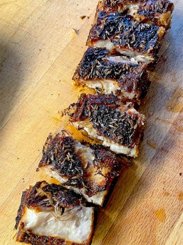Roast pork with crackling