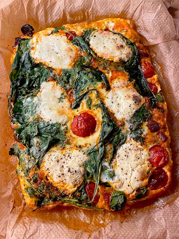 Chorizo, Tomato & Spinach Frittata