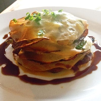 Guinea fowl millefeuille