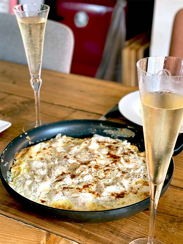 Omelette Arnold Bennett served