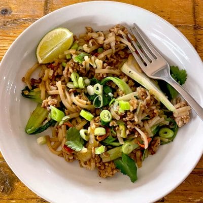 Sticky minced pork stir fry