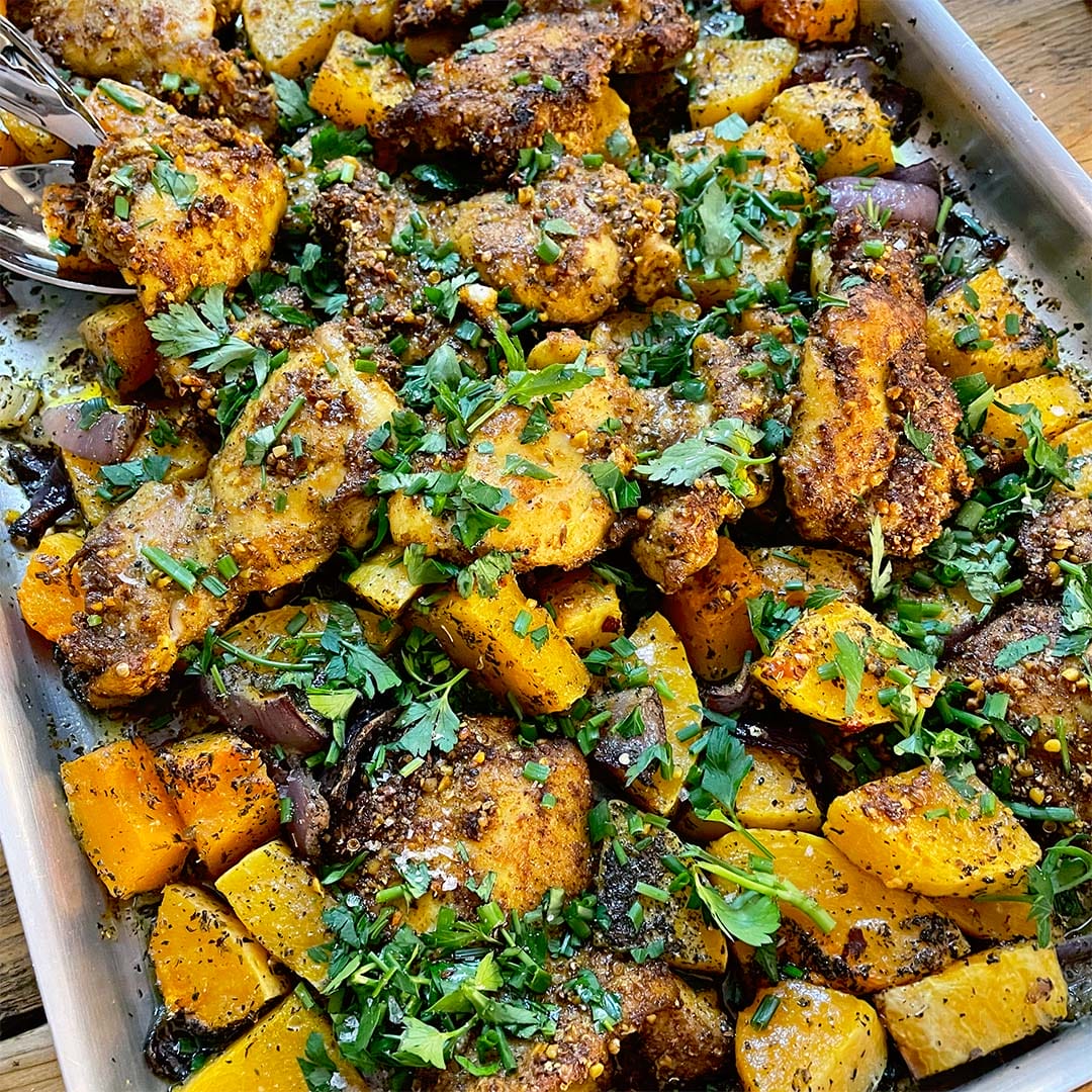 Sunny chicken tray bake