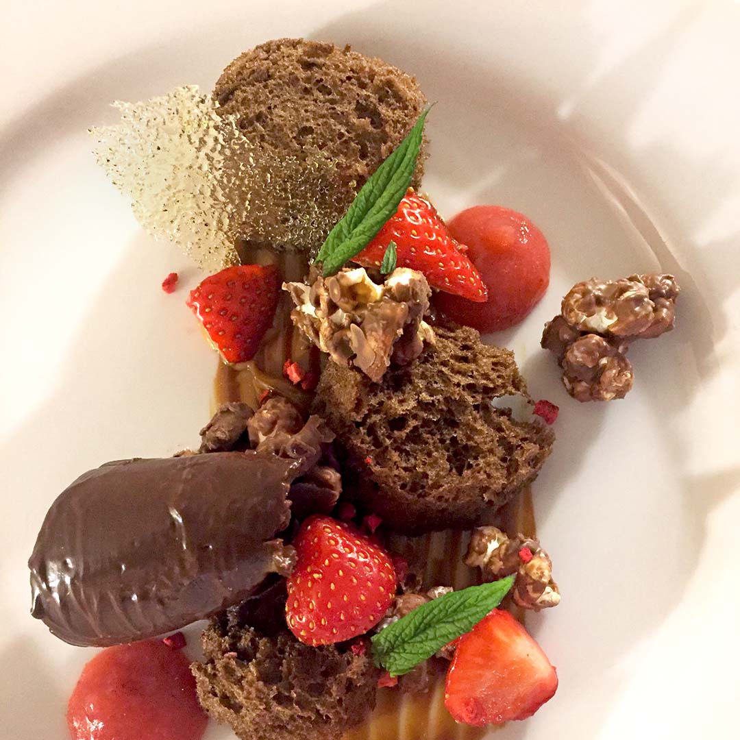 Aerated chocolate sponge