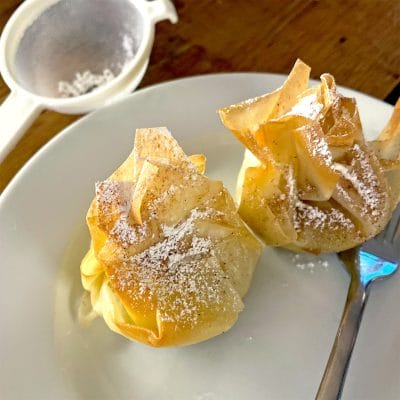 Filo custard parcels - bougatsa