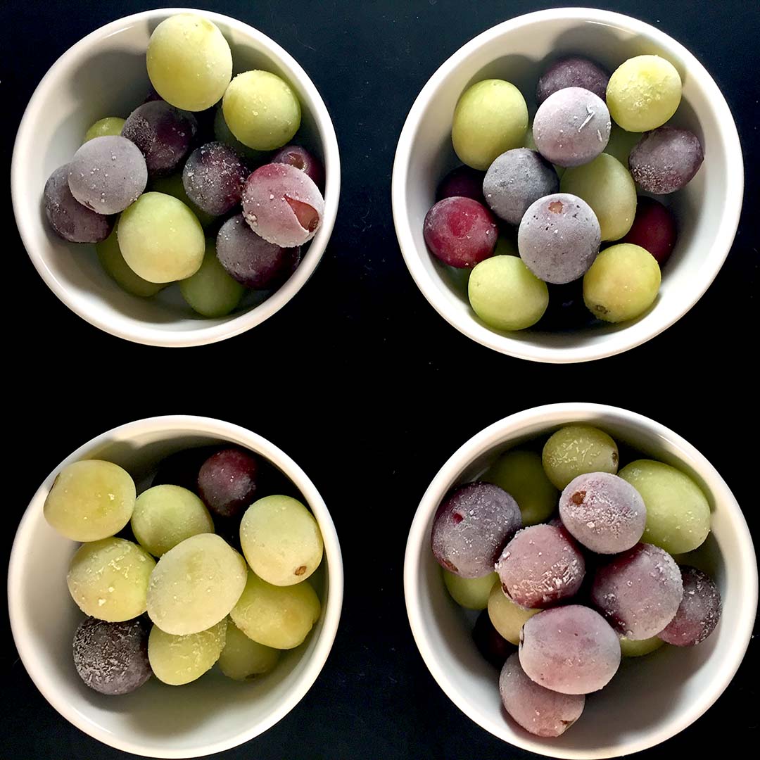 Frozen grapes