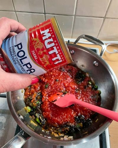 Add chopped tomatoes