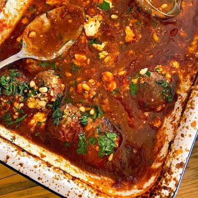 Meatballs in a rich tomato sauce