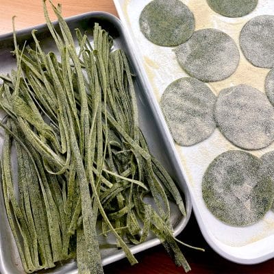 Spinach pasta dough