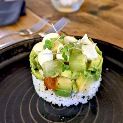 Avocado sushi stack