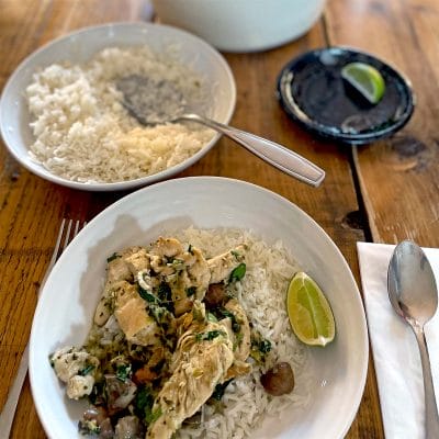 Green chicken curry