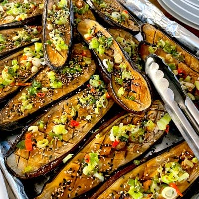 Miso & Honey Glazed Aubergines
