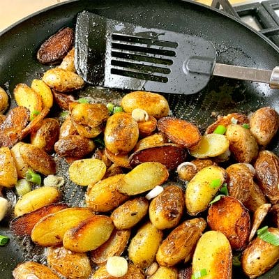 Sauté Baby Potatoes with Spring Onion