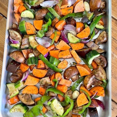Summer Tray Bake Vegetables