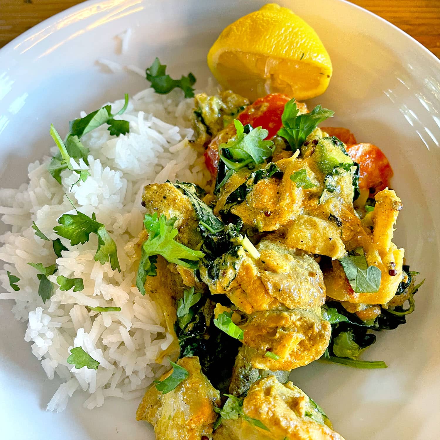 Chicken pepper and tomato curry