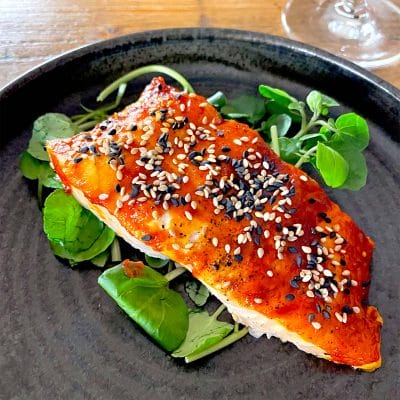 Gochujang grilled salmon