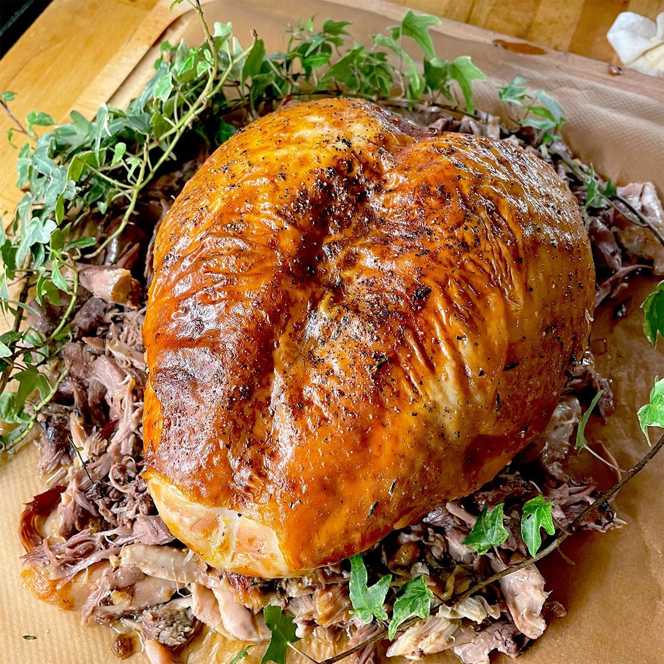 Roast Turkey Crown & Confit Legs feature