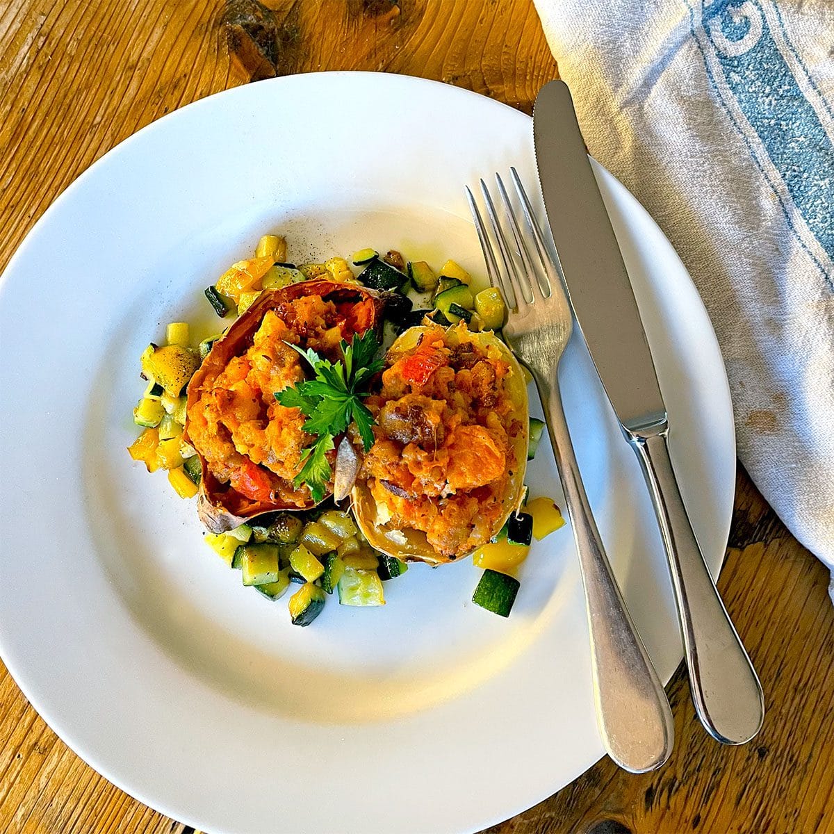 Sausage Stuffed Potatoes