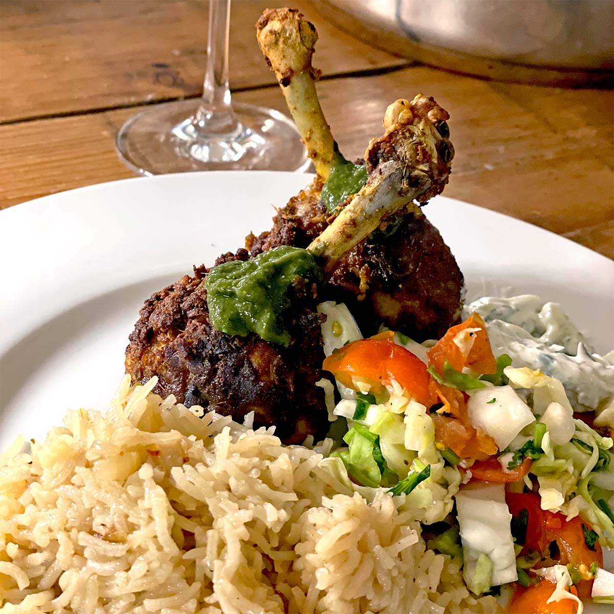 Spiced chicken lollipops
