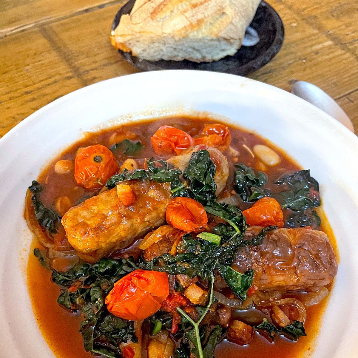 Sausage bean and tomato stew
