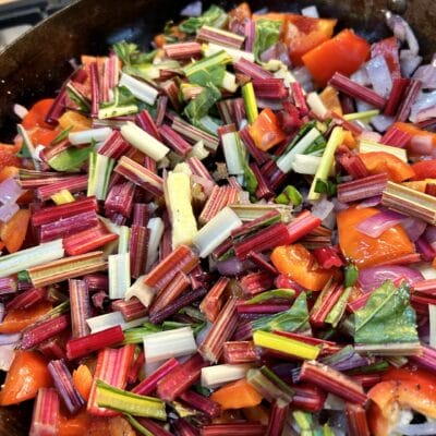 Swiss Chard & Pepper Gratin