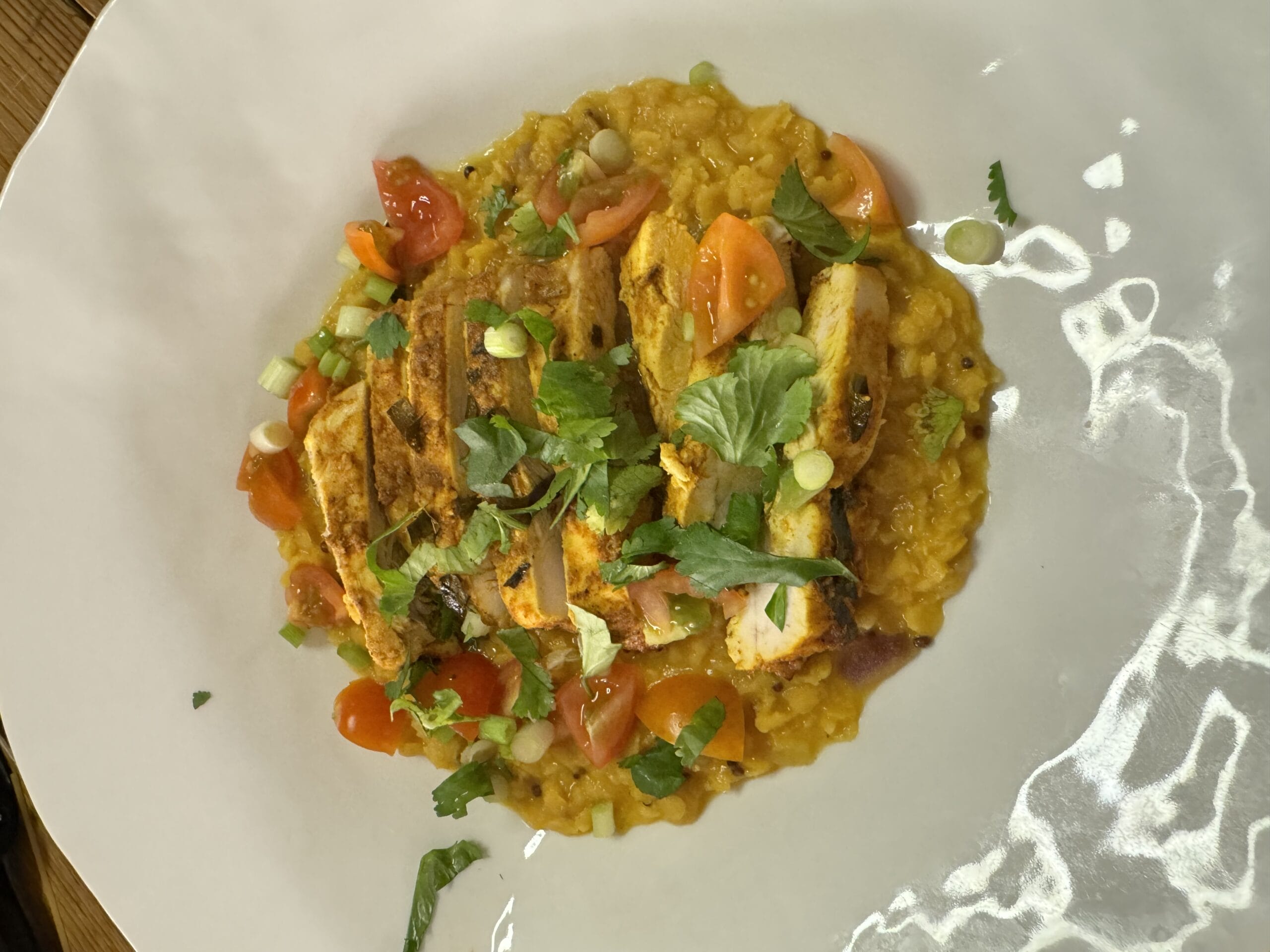 Spiced Chicken Breast with Dal
